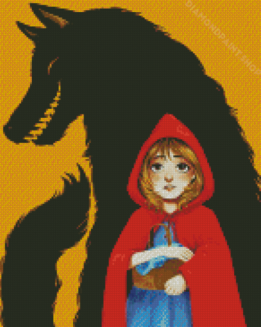 Aesthetic Red Riding Hood Diamond Paintings