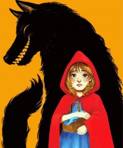 Aesthetic Red Riding Hood Diamond Paintings