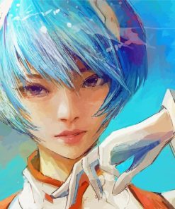 Aesthetic Rei Ayanami Diamond Paintings