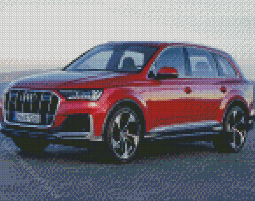 Aesthetic Red Audi Illustration Diamond Paintings