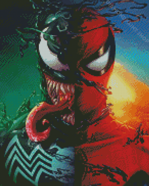 Aesthetic Spiderman With Venom Diamond Paintings