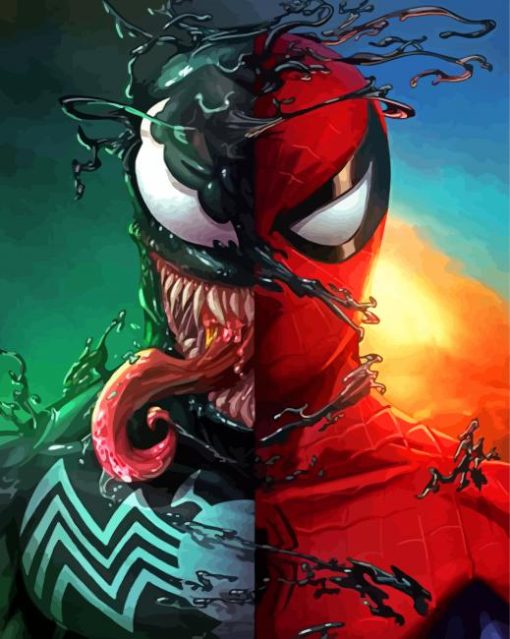 Aesthetic Spiderman With Venom Diamond Paintings