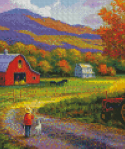 Autumn Country Scene Diamond Paintings