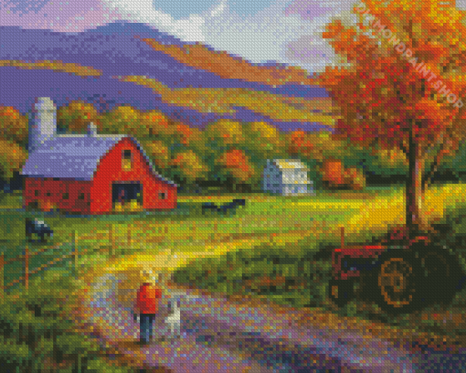 Autumn Country Scene Diamond Paintings