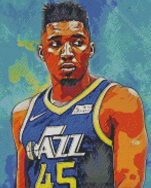 Basketballer Donovan Mitchell Diamond Paintings