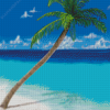 Beach Coconut Tree Art Diamond Paintings