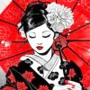 Beautiful Japanese Geisha Diamond Paintings