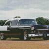 Black 1955 Chevrolet Car Diamond Paintings