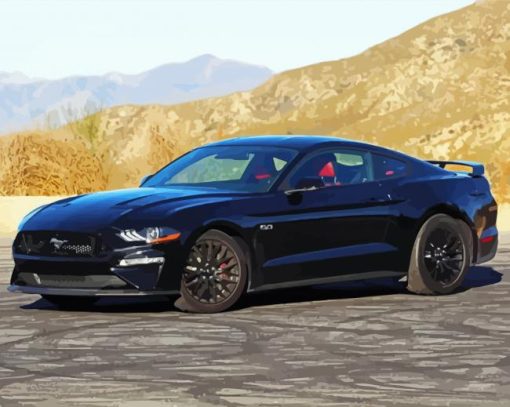 Black 2018 GT Mustang Diamond Paintings