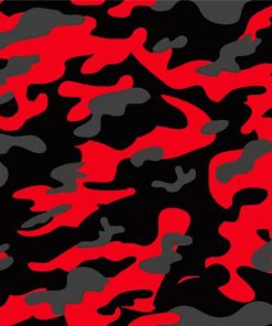 Black And Red Camo Diamond Paintings