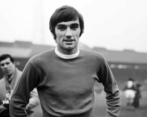 Black And White George Best Diamond Paintings