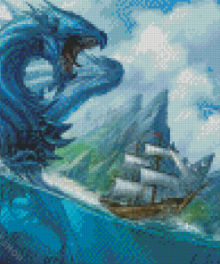 Blue Sea Monsters Diamond Paintings