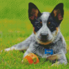 Blue Cattle Dog Art Diamond Paintings