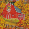 Fall Barn Art Diamond Paintings