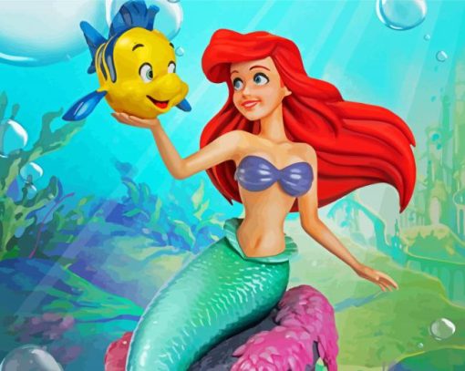 Flounder And Ariel Diamond Paintings