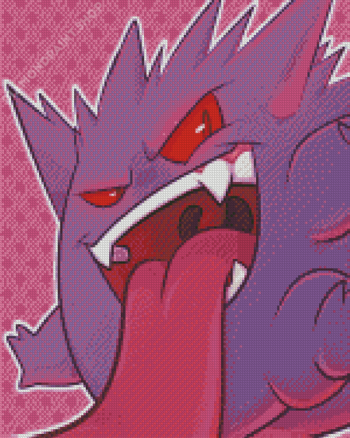 Gengar Tongue Out Art Diamond Paintings