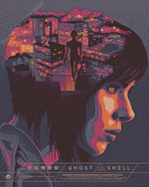 Ghost In The Shell Poster Illustration Diamond Paintings