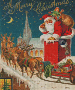 Merry Christmas Cards Diamond Paintings