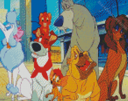 Oliver And Company Characters Diamond Paintings