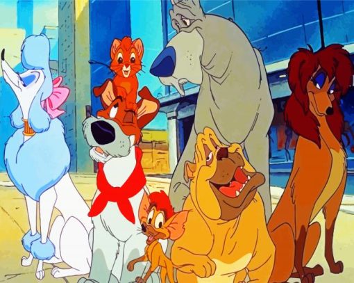 Oliver And Company Characters Diamond Paintings