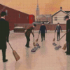 Playing Curling Art Diamond Paintings