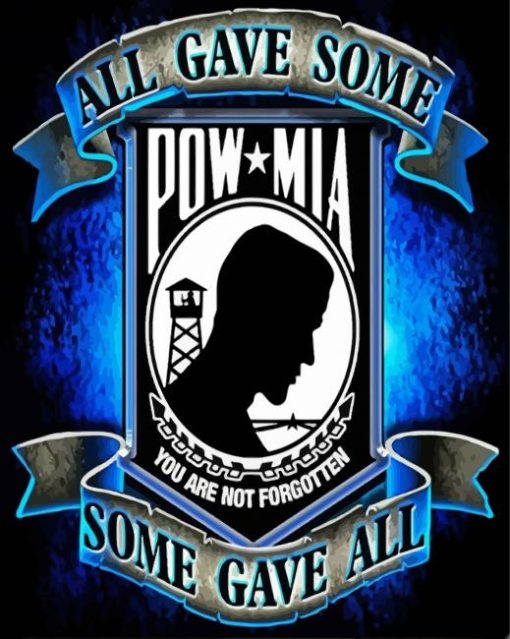 Pow Mia Illustartion Diamond Paintings