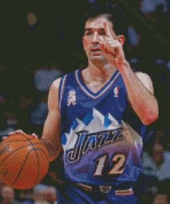 The Basketball Player John Stockton Diamond Paintings