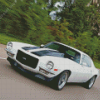 White 1972 Camaro Diamond Paintings