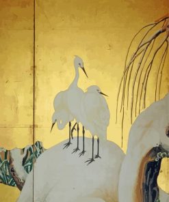 White Birds Watanabe Shiko Diamond Paintings