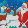 Christmas Rudolph The Red Nosed Reindeer Diamond Paintings