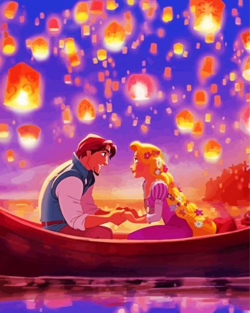 Disney Movie Tangled Lanterns Diamond Paintings