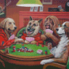 Dogs Playin Cards Diamond Paintings