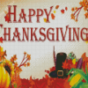 Happy Thanksgiving Illustration Diamond Paintings