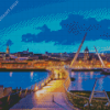 Londonderry Bridge At Night Diamond Paintings