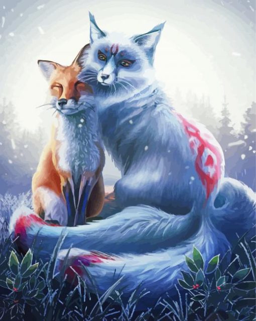 Magical Fox Couple Diamond Paintings