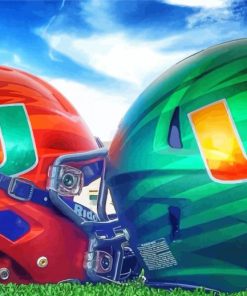 Miami Hurricanes Football Helmets Diamond Paintings