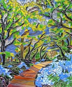 Mosaic Trees Diamond Paintings