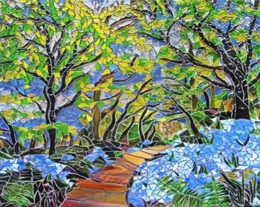 Mosaic Trees Diamond Paintings