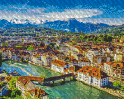 Panorama View Of Lucerne Switzerland Diamond Paintings