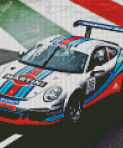 Porsch 911 Martini Sport Car Diamond Paintings