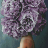 Purple Peonies Lady Diamond Paintings