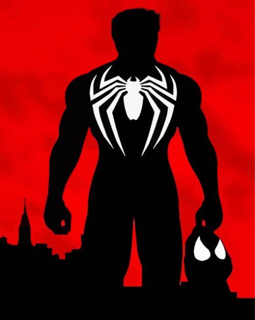 Spider Man Superhero Silhouette Diamond Paintings