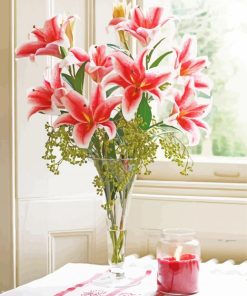 Stargazer Lily Vase Diamond Paintings