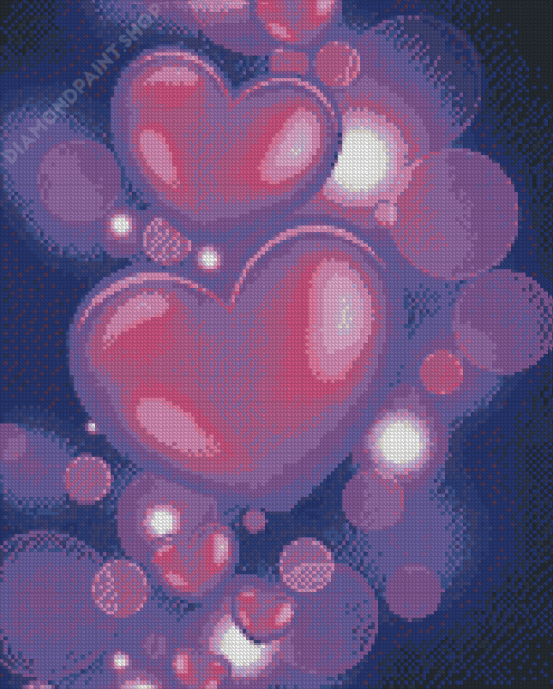 The Purple Hearts Diamond Paintings