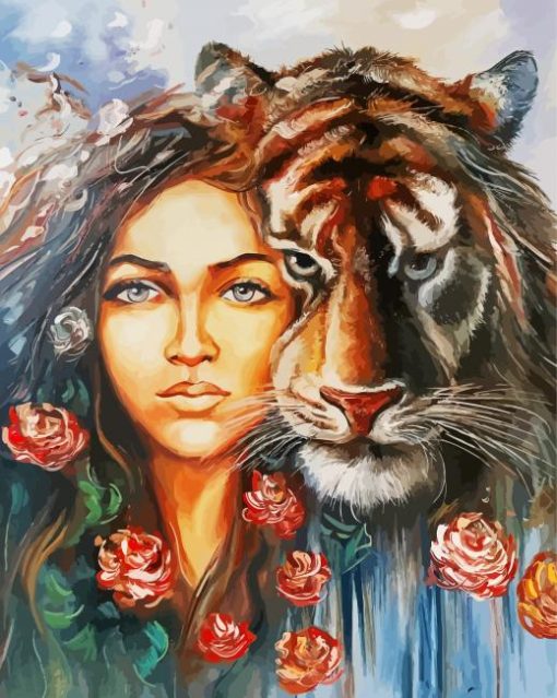 Tiger Woman Art Diamond Paintings