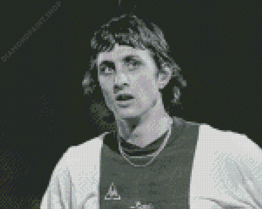 Black And White Johan Cruyff Diamond Paintings