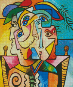 Cubism Faces Art Diamond Paintings