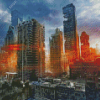 Dystopia Buildings Diamond Paintings