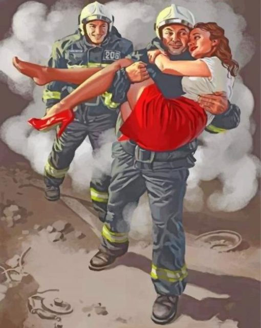 Fireman Hero Diamond Paintings