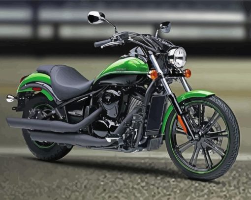 Green Kawasaki Vulcan Classic Diamond Paintings